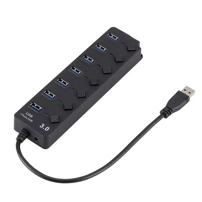 Розгалужувач USB на 7 Port Hub 3.0 від компанії shop-shap - фото 1