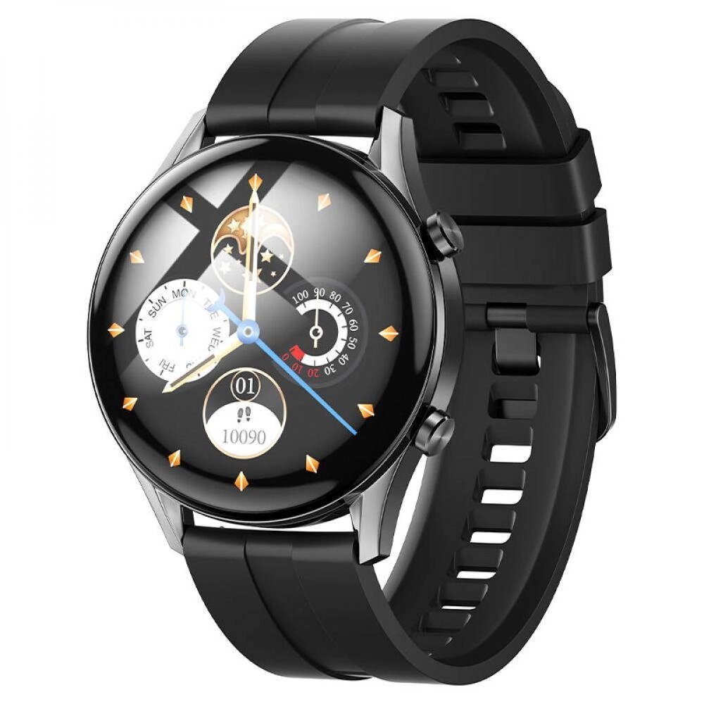 Розумний годинник Smart Watch Hoco Y7 + магнітна зарядка (Чорний) від компанії shop-shap - фото 1