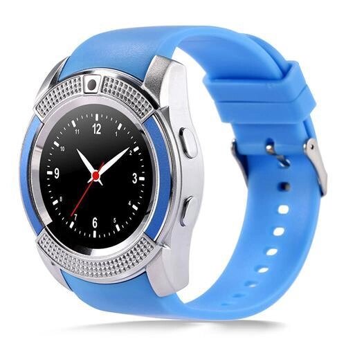 Розумний годинник Smart Watch V8 блакитні Оригінал від компанії shop-shap - фото 1