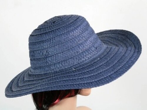 Солом'яний капелюх Тисаж 42 см синій