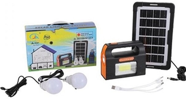 Сонячна зарядна станція + LED ліхтар Junai JA-2007 з лампочками + Power Bank від компанії shop-shap - фото 1