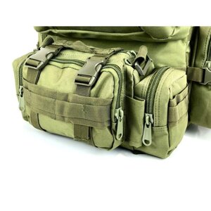 Сумка - підсумк тактична поясна Tactical військова, сумка нагрудна з ременем на плече 5 літрів PC-888 кордура хакі