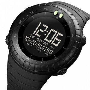 Тактичний водостійкий кварцовий годинник Skmei Ribas black