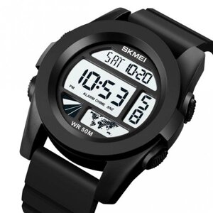 Тактичний водостійкий кварцовий годинник Skmei World black
