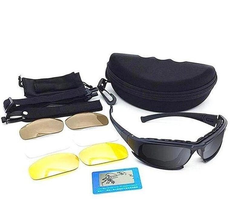 Тактичні поляризаційні окуляри C5 Polarized (4 лінзи) від компанії shop-shap - фото 1