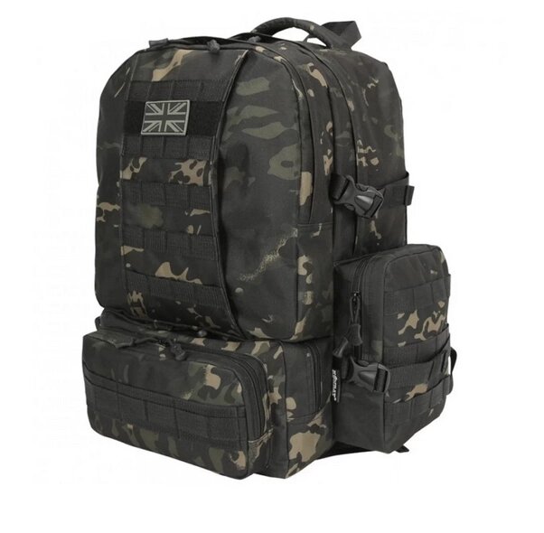 Тактичний рюкзак Expedition Kombat Tactical (50л) Чорний мультикам від компанії shop-shap - фото 1