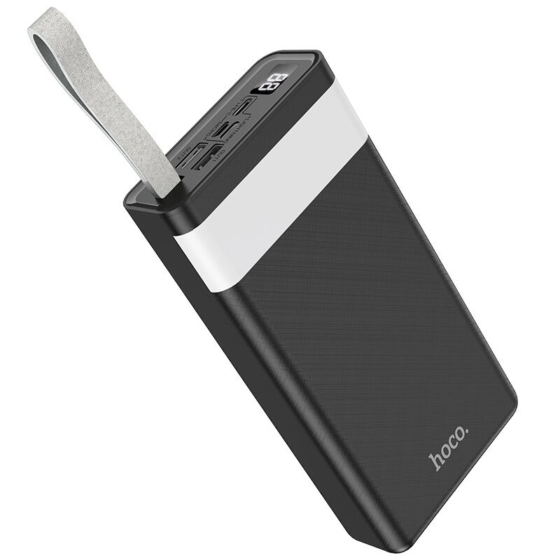 УМБ портативний зарядний Power Bank HOCO J73 30000mAh 2USB, Type-C, Lightning, 2A, чорне від компанії shop-shap - фото 1