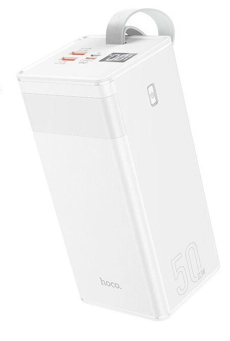 УМБ зарядний Power Bank HOCO J86A Powermaster з функцією настільної лампи 50000mAh, біле від компанії shop-shap - фото 1