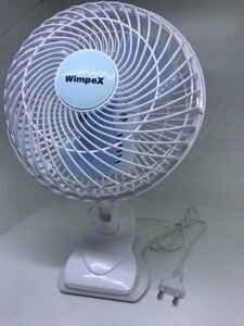 Вентилятор Wimpex WX707, 180 mm, 50 BT настільний на прищіпці