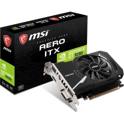 Відеокарта MSI GeForce GT1030 2048Mb AERO ITX OC (GT 1030 AERO ITX 2GD4 OC) від компанії shop-shap - фото 1