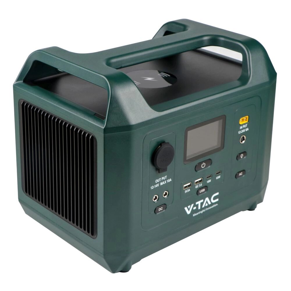 Зарядна станція V-TAC VT-606N, 600W (1kW peak), 576Wh, QC 18W, PD 65W, DC, LiFePO4 від компанії shop-shap - фото 1