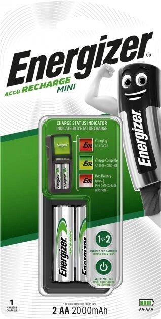 Зарядний пристрій (АА ААА) Energizer CH2PC3 Mini EU +2 NH15/AA 2000mAh від компанії shop-shap - фото 1