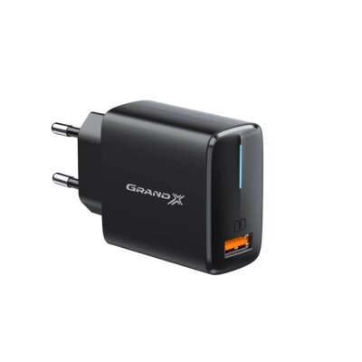 Зарядний пристрій Grand-X Quick Charge QС3.0 3.6V-6.5V 3A, 6.5V-9V 2A, 9V-12V 1.5A USB (CH-550B) від компанії shop-shap - фото 1