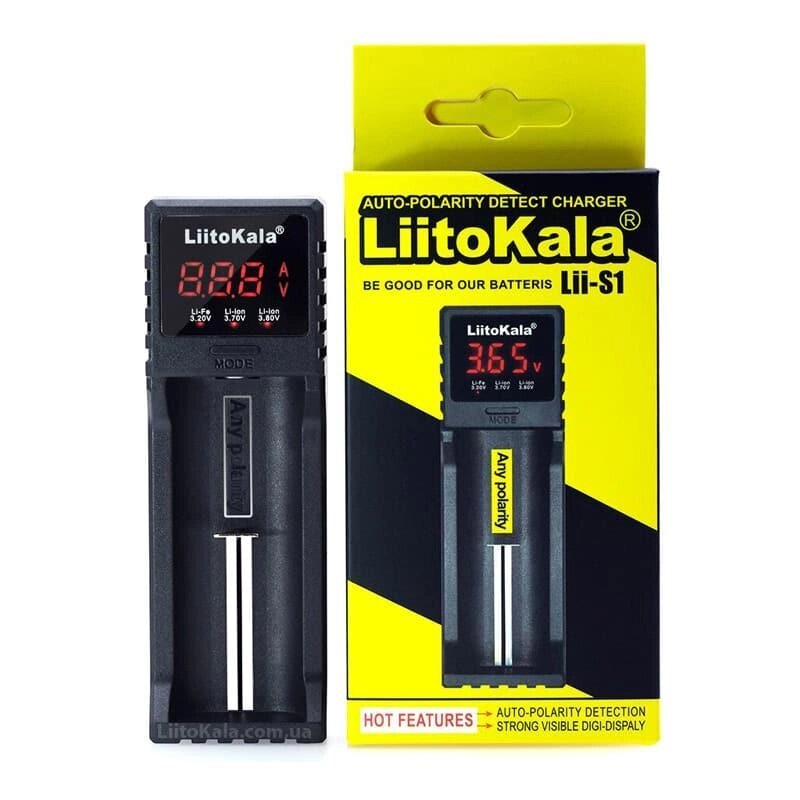 Зарядний пристрій Liitokala lii-S1 на 1 канал (для Ni-MH, Ni-CD, Li-Ion, LiFePo4) від компанії shop-shap - фото 1