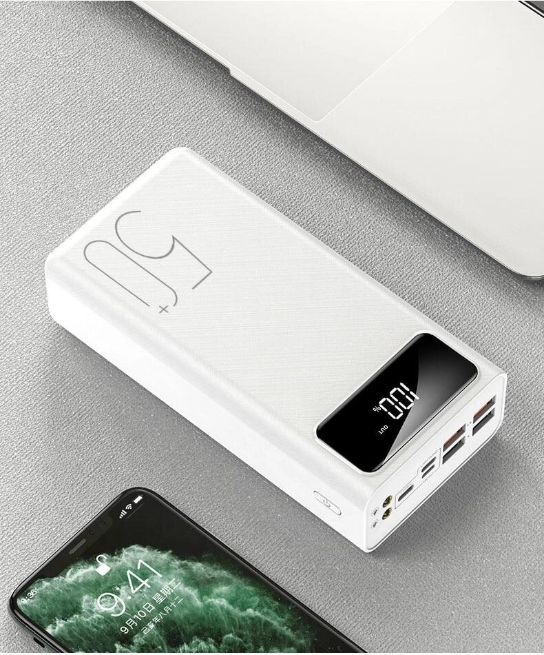 Зовнішній акумулятор Power Bank 50000mAh White від компанії shop-shap - фото 1