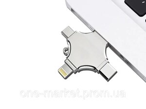 Флешка для iphone USB3.0 ios micro USB type-C 4 в 1 32 gb