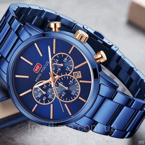 Чоловічі наручні годинники з кварцовим хронографом Mini Focus MF0294G All Blue