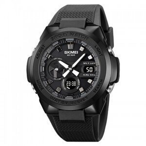 Чоловічий наручний кварцовий (електронний) годинник Skmei 2105BK Black