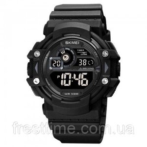 Чоловічий спортивний спортивний електронний годинник Skmei 1778BKBK Black-Black