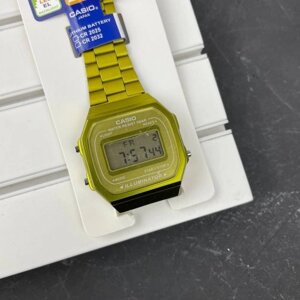 Наручні електронні унісекс годинник Casio 168 All Gold