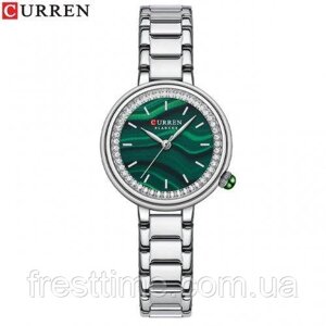 Жіночий кварцовий годинник Curren 9089 Silver-Green