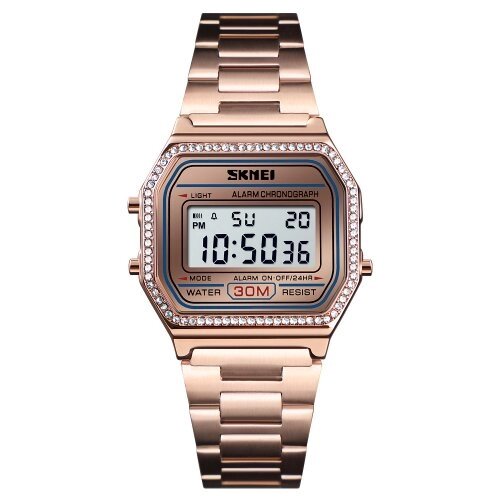 Жіночий наручний електронний годинник Skmei 1474RG Rose Gold