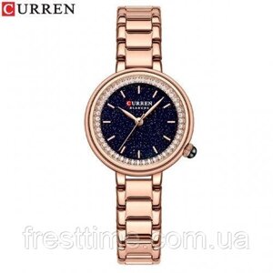 Жіночий наручний кварцовий годинник Curren 9089 Gold-Black