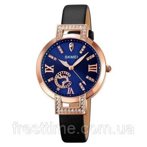 Жіночий наручний кварцовий годинник Skmei 1977BUBK Blue-Black