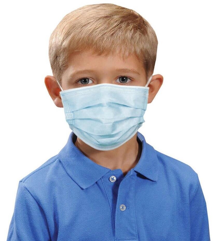 Дитячі захисні тришарові медичні маски 50 штук від компанії Матеріали - фото 1