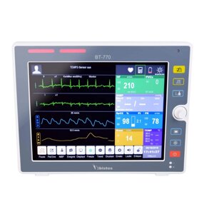 Монітор пацієнта Bistos BT-770 | 12.1", SpO, ЕКГ, NIBP, Т°C, CO (опція) Автономність 5 годин