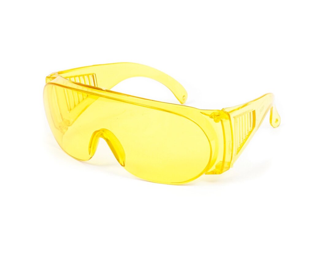 Професійні захисні окуляри жовті OZON з полікарбонату з монолінзой від компанії Матеріали - фото 1