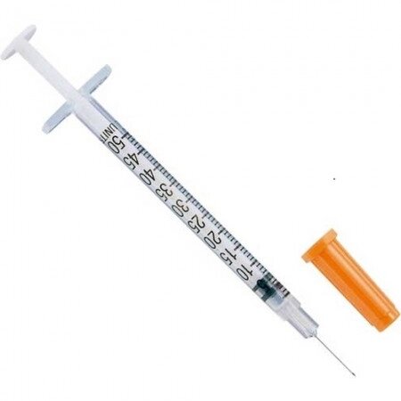 Шприц инсулиновый одноразовый MEDICARE с интегрированной иглой U-50 ##от компании## Расходники - ##фото## 1