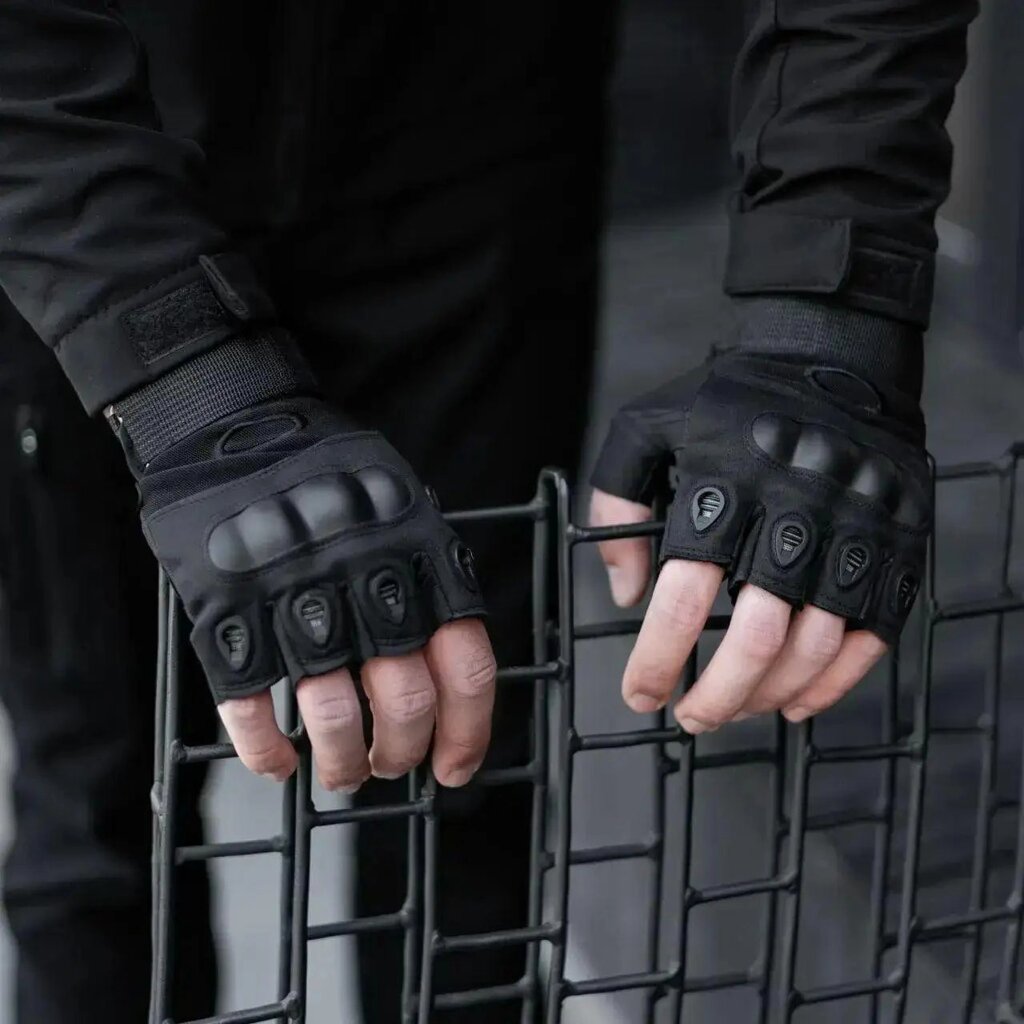 Штурмові тактичні безпалі рукавиці із захистом від компанії Матеріали - фото 1