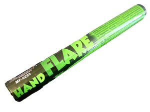 Фаєр ручний Зелений ґнотовий Hand Flare Green Maxsem MF-0260/G, час горіння 100 сек, 1 шт