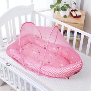 Дитяча ліжечка з москітною сіткою Portable Baby Bed
