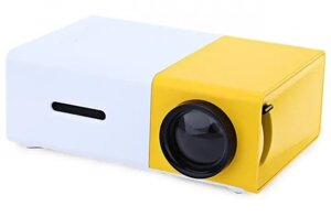 Мультимедійний портативний проєктор UKC YG-300 з динаміком White/Yellow
