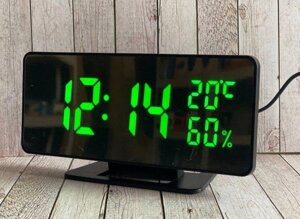 Настінний годинник електронного VST 888Y з датчиком температури та навколишнього середовища