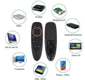 G10S Pro Air Mouse повітряна миша з мікрофоном, підсвіткою кнопок