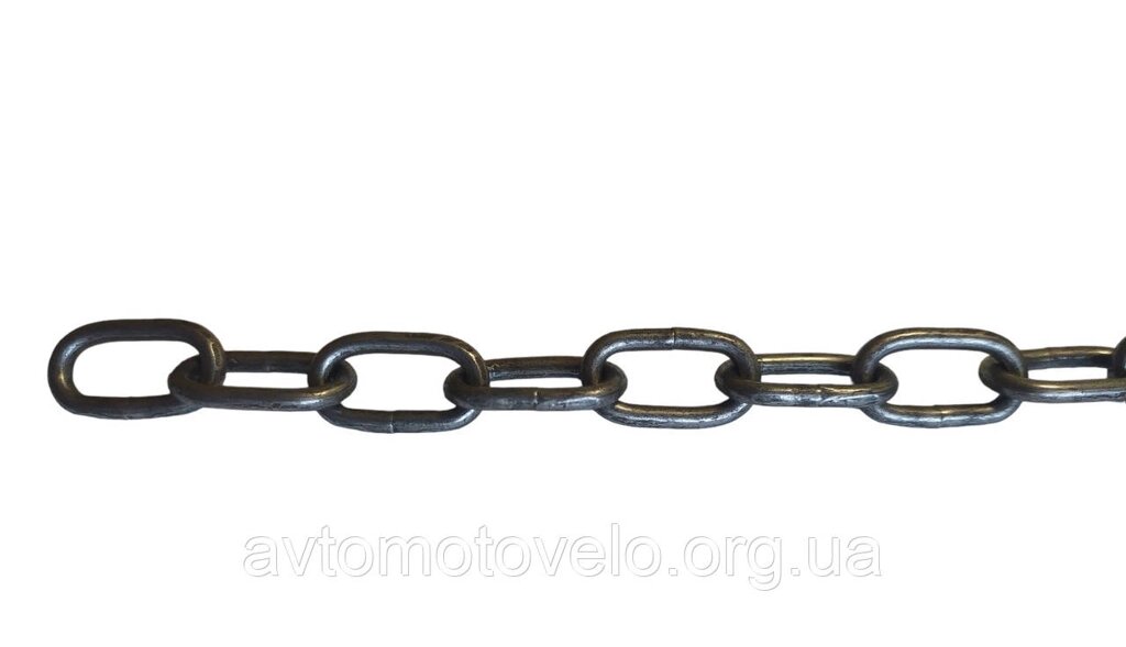 Ланцюг короткозований d 4 мм 2.5 м метал чорний від компанії Автомотовело - фото 1
