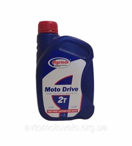 Олива для мотоциклів, скутерів, бензопил Agrinol Moto Drive 2T 1l