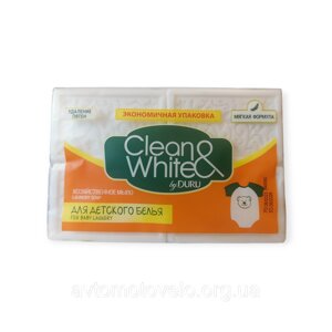 Господарське мило Duru Clean&White для дитячих речей 120 г 4 шт./уп.