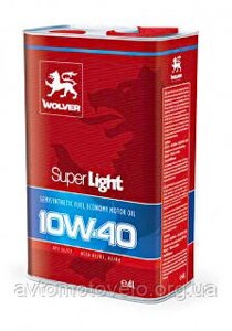 Автомобільне Моторне Масло Олива Wolver Super Light 10W-40 4L