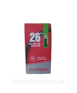 Велосипедна камера Камера для велосипеда CHAOYANG 26 x 1.00/1.25 (25/32-559) A/V (48mm)