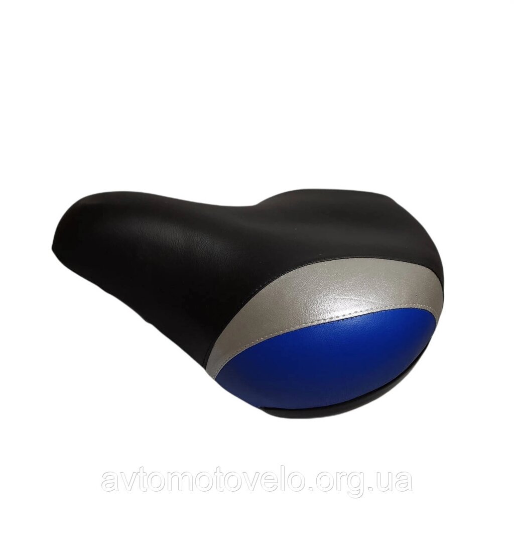 Сідло для міських і дорожніх велосипедів широке від компанії Автомотовело - фото 1