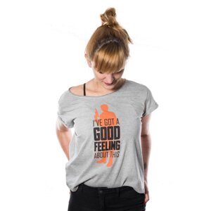 Футболка STAR WARS Good Feeling (Зоряні війни) для жінок сіра