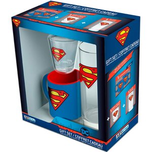 Подарунковий набір DC COMICS Superman склянка, чарка, міні чашка