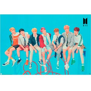 Постер BTS Group Blue