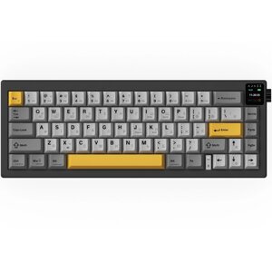 Ігрова клавіатура бездротова AJAZZ AK650 Flying Fish Switch (AK650-FF-BGY) з екраном, Чорний