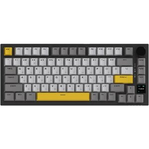 Ігрова клавіатура бездротова AJAZZ AK820 Pro Gift Switch (AK820PRO-G-BGY) з екраном, Чорний