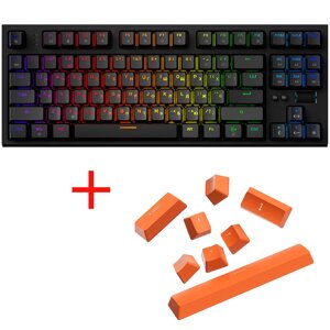 Ігрова клавіатура GAMEPRO MK180B (Red) Hot-Swap RGB Чорний